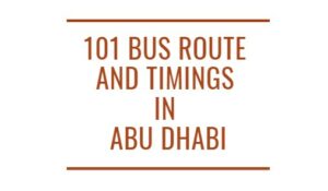 101 Bus Schedule