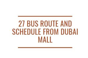 27 Bus Schedule