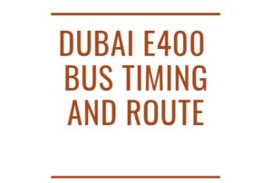 E400 Bus Timings